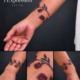 Tatouage bracelet floral réalisé par L'Art de l'Expression Tatouage au Havre