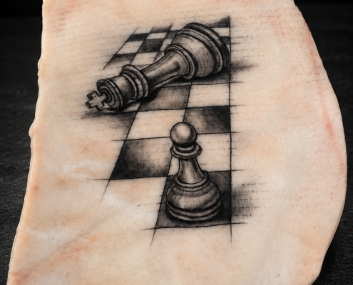 Entraînement tatouage échecs par L'Art de l'Expression Tatouage au Havre