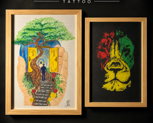 Dessins réalisés par L'Art de l'Expression Tatouage au Havre