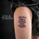Tatouage lettrage réalisé par L'Art de l'Expression Tatouage au Havre